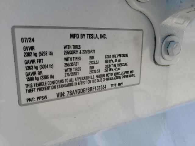 Photo 14 from auction – 2024 TESLA MODEL Y with VIN 7SAYGDEF8RF131584