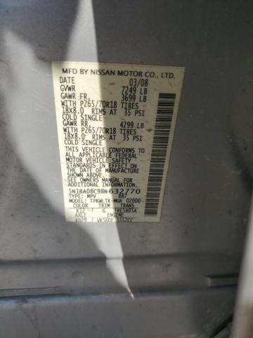 Photo 14 from auction – 2008 NISSAN ARMADA SE with VIN 5N1BA08C98N632770