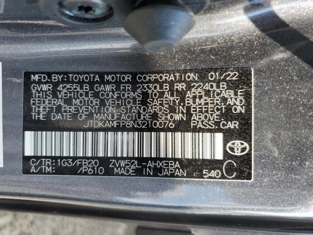 Photo 14 from auction – 2022 TOYOTA PRIUS PRIM with VIN JTDKAMFP8N3210076