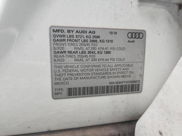 Photo 14 from auction – 2019 AUDI SQ5 PREMIU with VIN WA1B4AFY1K2005872