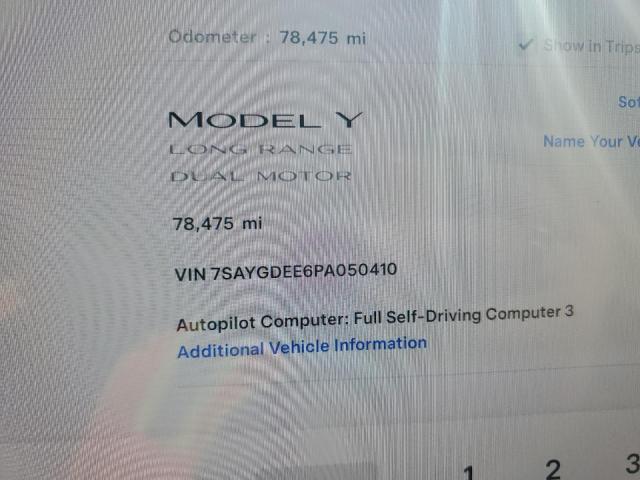 Photo 9 from auction – 2023 TESLA MODEL Y with VIN 7SAYGDEE6PA050410