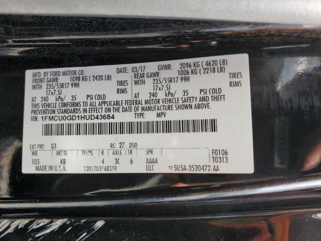 Photo 14 from auction – 2017 FORD ESCAPE SE with VIN 1FMCU0GD1HUD43684
