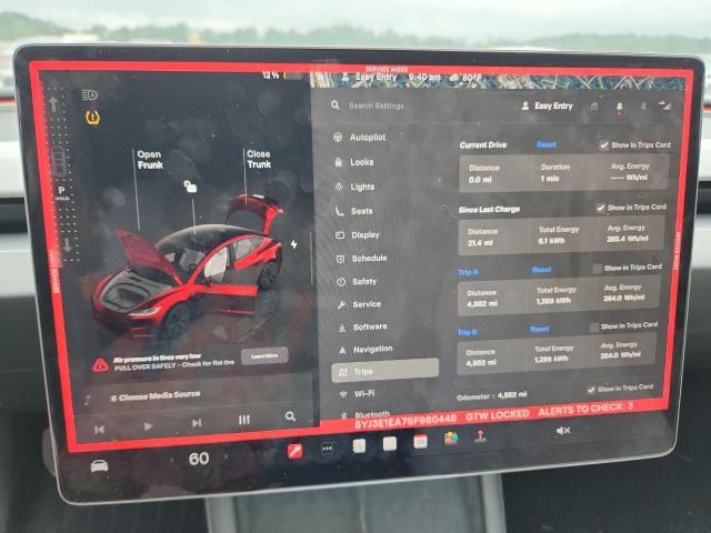 Photo 9 from auction – 2025 TESLA MODEL 3 with VIN 5YJ3E1EA7SF980448