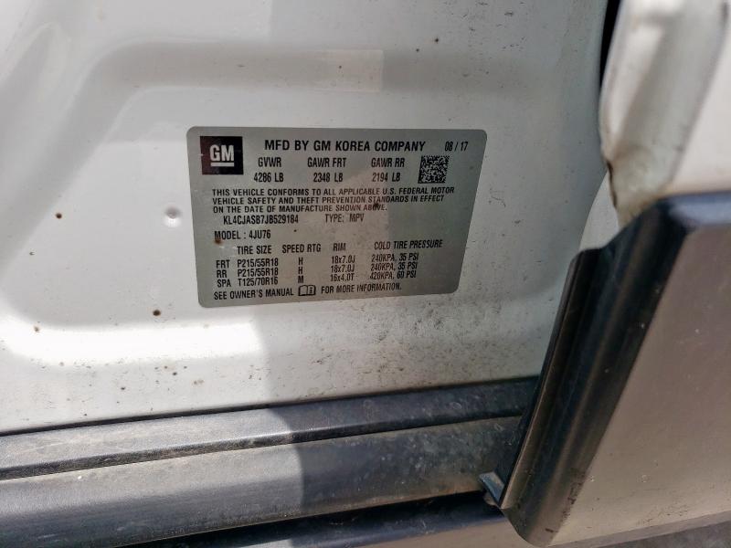 Photo 14 from auction – 2018 BUICK ENCORE PRE with VIN KL4CJASB7JB529184