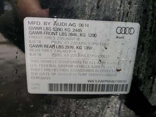 Photo 14 from auction – 2015 AUDI Q5 PREMIUM with VIN WA1LFAFP5FA016830