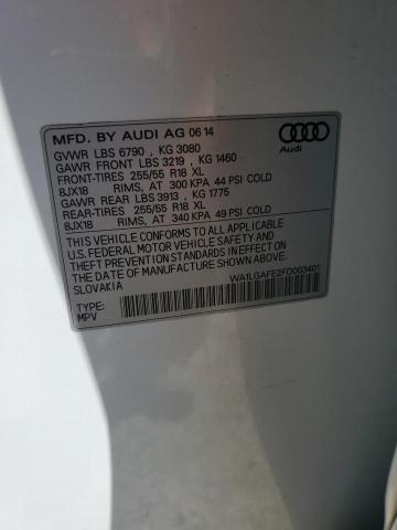 Photo 14 from auction – 2015 AUDI Q7 PREMIUM with VIN WA1LGAFE2FD003401