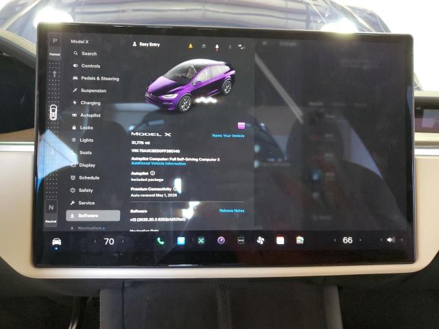 Photo 9 from auction – 2023 TESLA MODEL X with VIN 7SAXCBE50PF380140