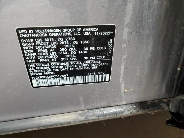Photo 14 from auction – 2023 VOLKSWAGEN ATLAS SE with VIN 1V2KR2CAXPC517697