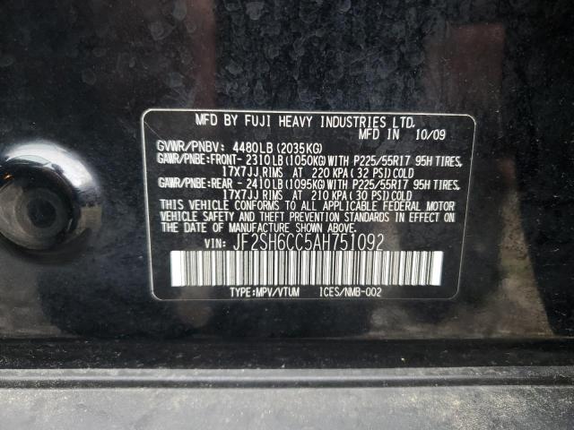 Photo 14 from auction – 2010 SUBARU FORESTER 2 with VIN JF2SH6CC5AH751092