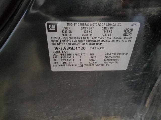 Photo 14 from auction – 2014 CHEVROLET EQUINOX LT with VIN 2GNFLGEK5E6171093