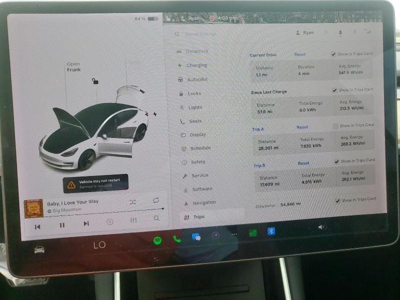 Photo 9 from auction – 2020 TESLA MODEL 3 with VIN 5YJ3E1EB9LF666021