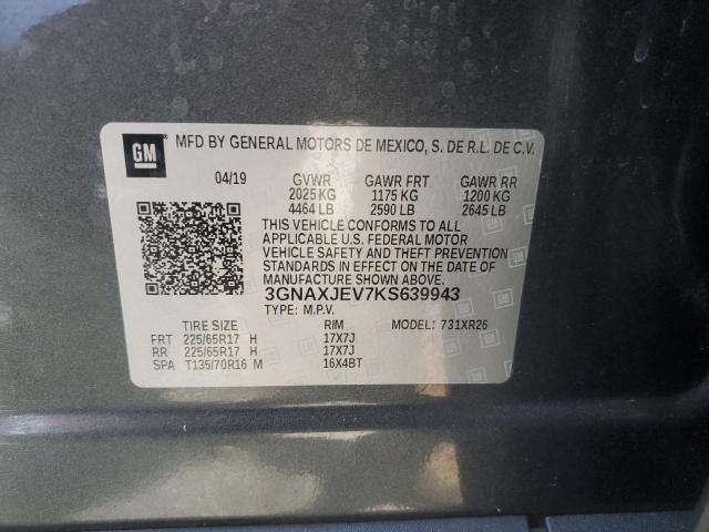 Photo 14 from auction – 2019 CHEVROLET EQUINOX LT with VIN 3GNAXJEV7KS639943