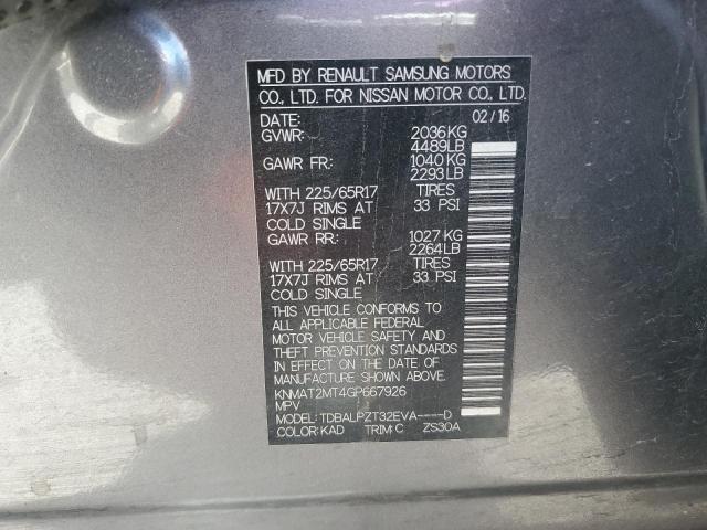 Photo 14 from auction – 2016 NISSAN ROGUE S with VIN KNMAT2MT4GP667926