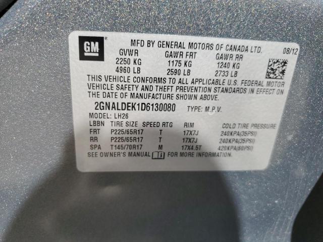 Photo 14 from auction – 2013 CHEVROLET EQUINOX LT with VIN 2GNALDEK1D6130080