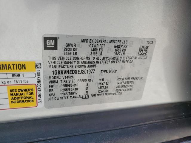 Photo 14 from auction – 2014 GMC ACADIA SLE with VIN 1GKKVNEDXEJ201977