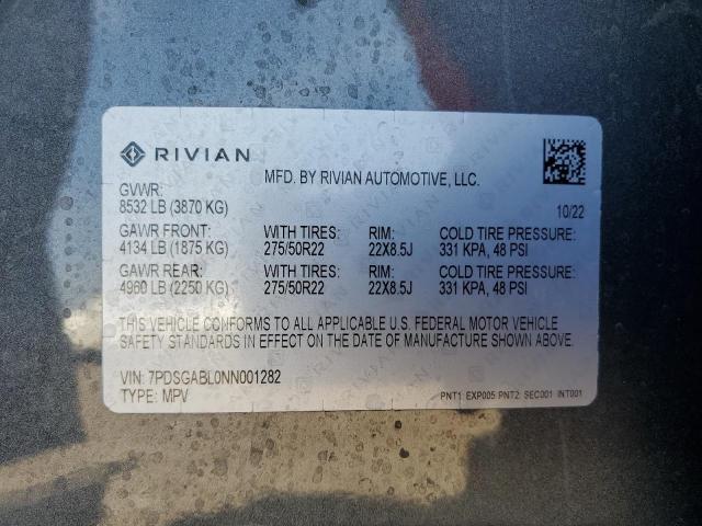 Photo 14 from auction – 2022 RIVIAN R1S LAUNCH with VIN 7PDSGABL0NN001282