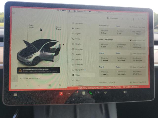Photo 9 from auction – 2025 TESLA MODEL Y with VIN 7SAYGDEE8SA362298