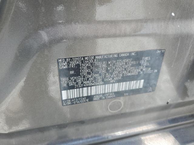 Photo 14 from auction – 2011 TOYOTA RAV4 with VIN 2T3ZF4DV8BW084084