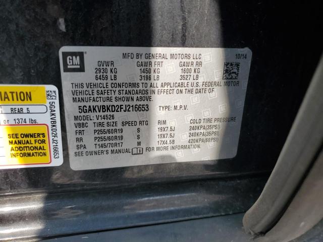 Photo 14 from auction – 2015 BUICK ENCLAVE with VIN 5GAKVBKD2FJ216653