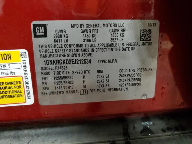 Photo 14 from auction – 2014 CHEVROLET TRAVERSE L with VIN 1GNKRGKD3EJ212634