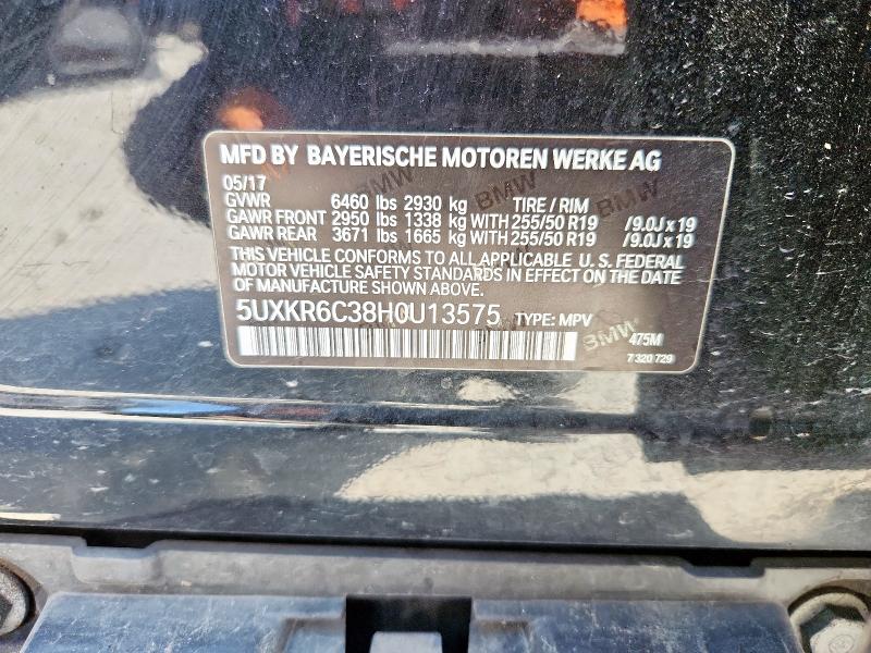 Photo 14 from auction – 2017 BMW X5 XDRIVE5 with VIN 5UXKR6C38H0U13575