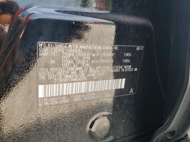 Photo 14 from auction – 2017 TOYOTA RAV4 with VIN 2T3RFREV3HW690056