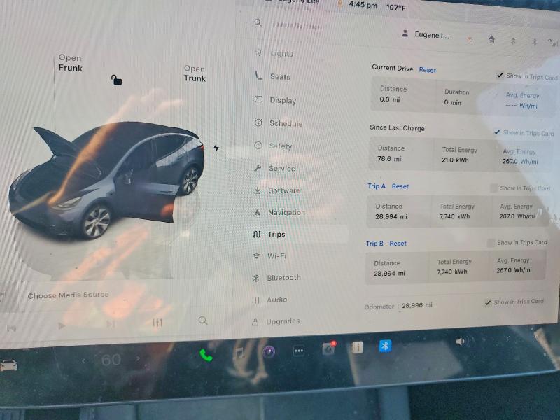Photo 9 from auction – 2023 TESLA MODEL Y with VIN 7SAYGDEEXPF836116