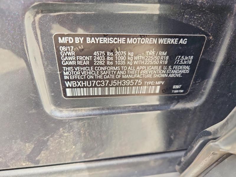 Photo 14 from auction – 2018 BMW X1 with VIN WBXHU7C37J5H39575