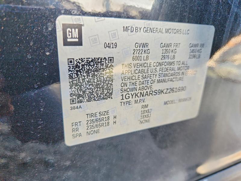 Photo 14 from auction – 2019 CADILLAC XT5 with VIN 1GYKNARS9KZ261690