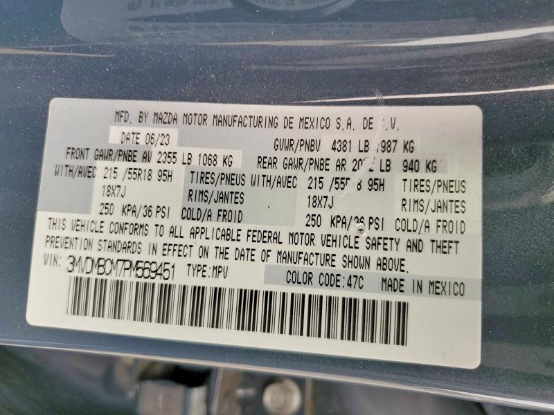 Photo 14 from auction – 2023 MAZDA CX-30 with VIN 3MVDMBCM7PM569451