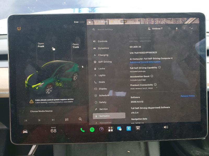 Photo 9 from auction – 2023 TESLA MODEL Y with VIN 7SAYGDEE4PF862825