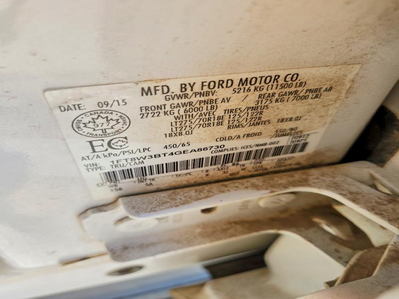 Photo 14 from auction – 2016 FORD F350 with VIN 1FT8W3BT4GEA86730
