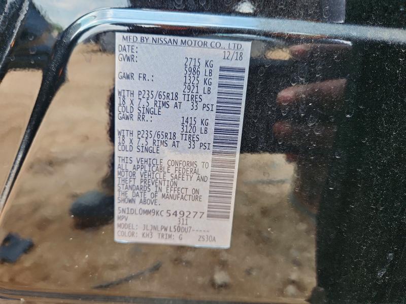 Photo 14 from auction – 2019 INFINITI QX60 with VIN 5N1DL0MM9KC549277