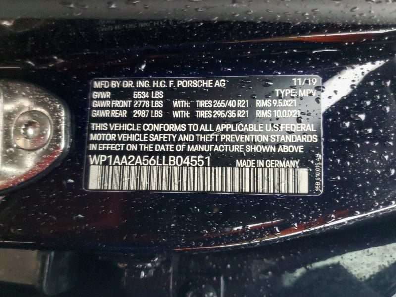 Photo 14 from auction – 2020 PORSCHE MACAN with VIN WP1AA2A56LLB04551