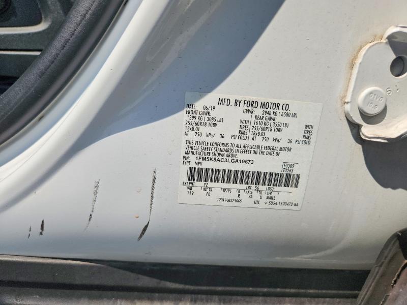 Photo 14 from auction – 2020 FORD EXPLORER with VIN 1FM5K8AC3LGA19673