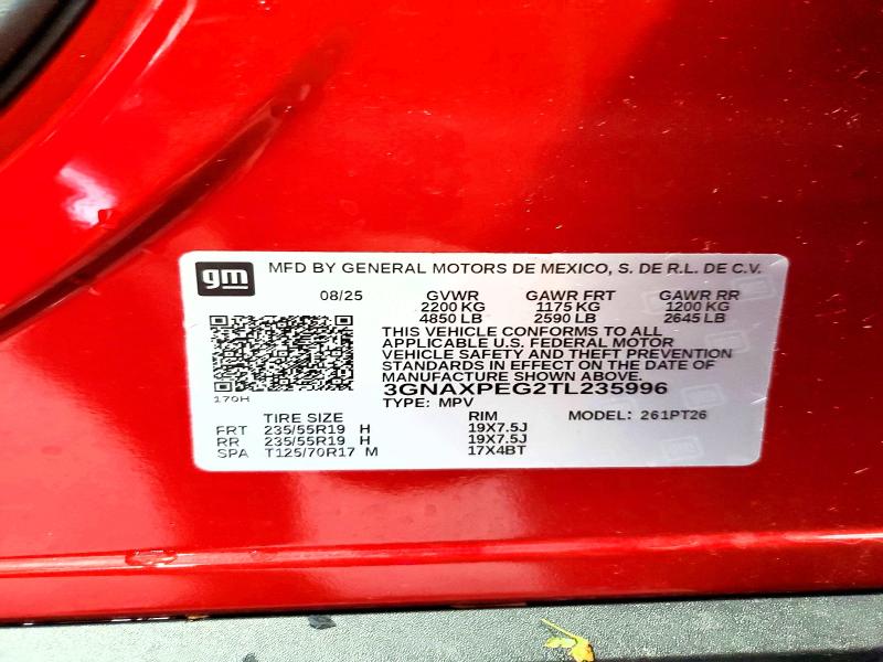 Photo 14 from auction – 2026 CHEVROLET EQUINOX with VIN 3GNAXPEG2TL235996