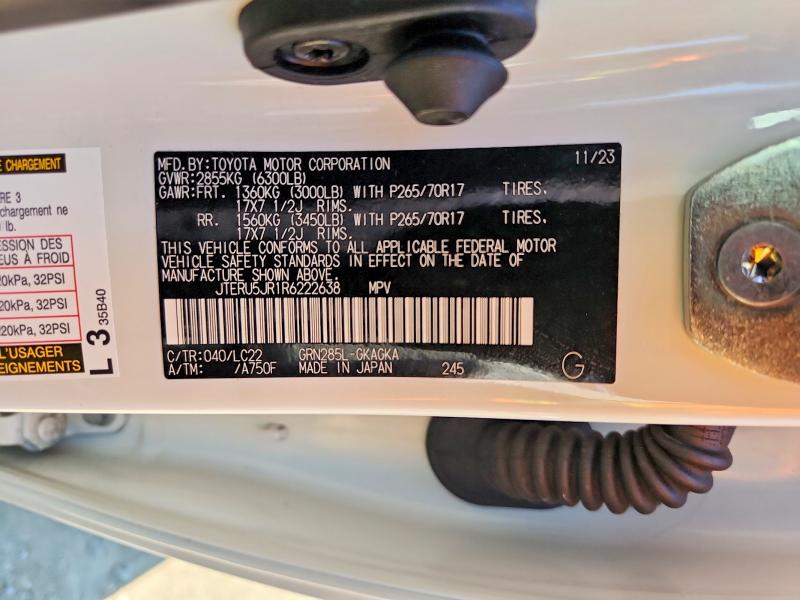 Photo 14 from auction – 2024 TOYOTA 4RUNNER with VIN JTERU5JR1R6222638