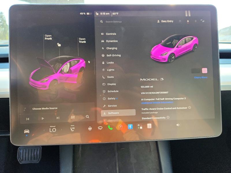 Photo 9 from auction – 2022 TESLA MODEL 3 with VIN 5YJ3E1EA3NF355887