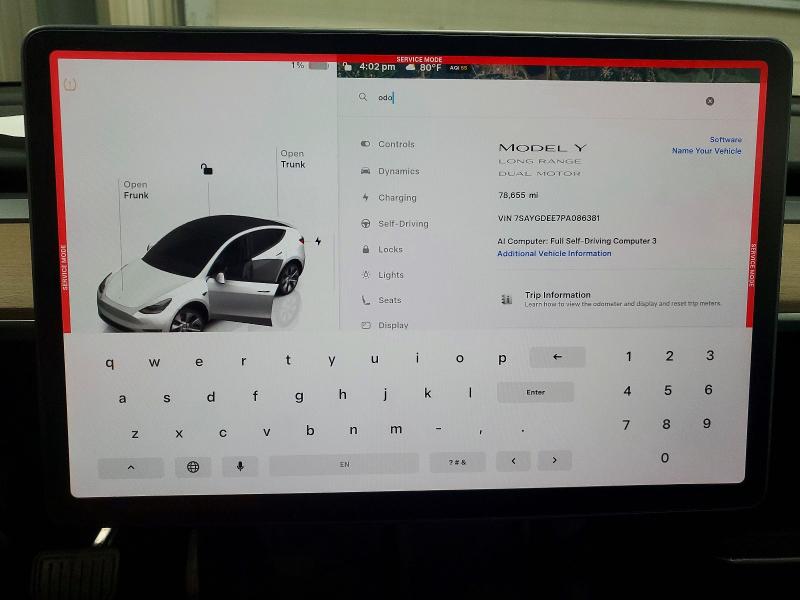 Photo 9 from auction – 2023 TESLA MODEL Y with VIN 7SAYGDEE7PA086381