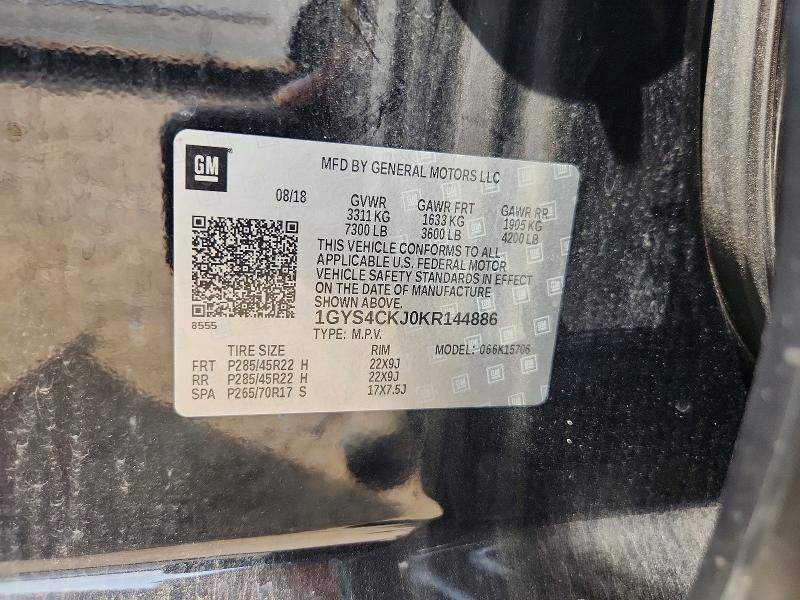 Photo 14 from auction – 2019 CADILLAC ESCALADE with VIN 1GYS4CKJ0KR144886