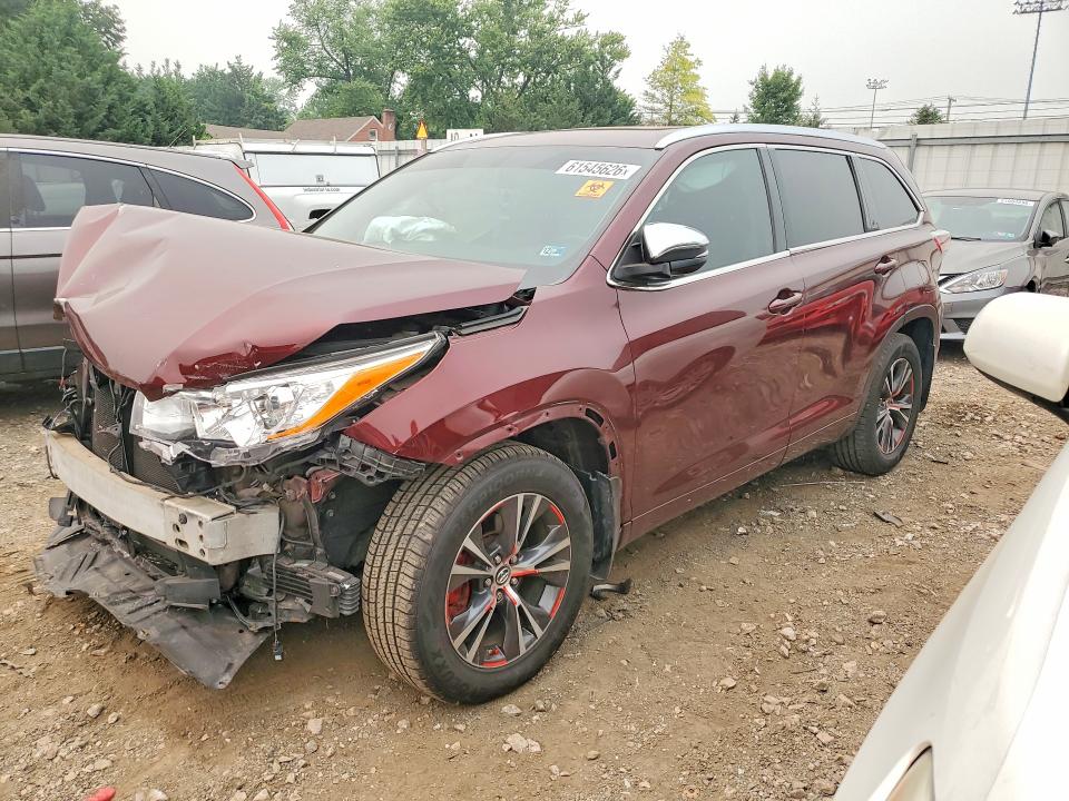 TOYOTA HIGHLANDER 2016 with VIN 5TDJKRFH6GS351664 - Photo from auction
