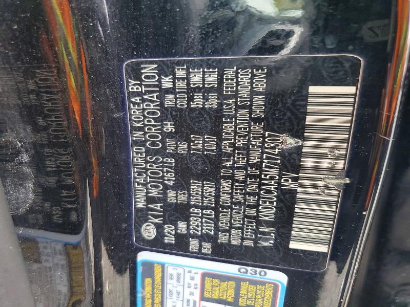 Photo 14 from auction – 2021 KIA SELTOS with VIN KNDEUCAA5M7174307
