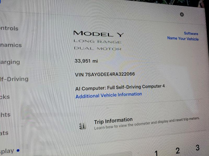 صورة رقم 9 من المزاد - 2024 TESLA MODEL Y مع VIN 7SAYGDEE4RA322066