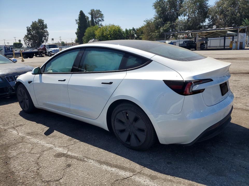 Photo 2 from auction – 2025 TESLA MODEL 3 with VIN 5YJ3E1EA2SF918214