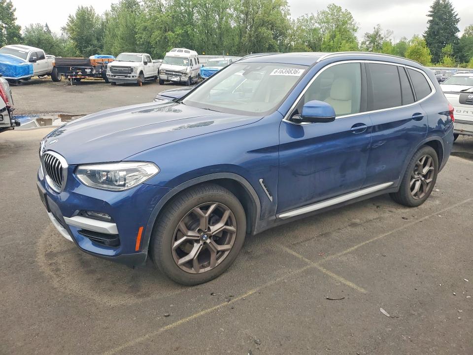BMW X3 2021 with VIN 5UXTY5C0XM9F50078 - Photo from auction