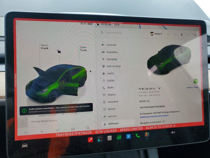 صورة رقم 9 من المزاد - 2023 TESLA MODEL Y مع VIN 7SAYGDEE7PA118939
