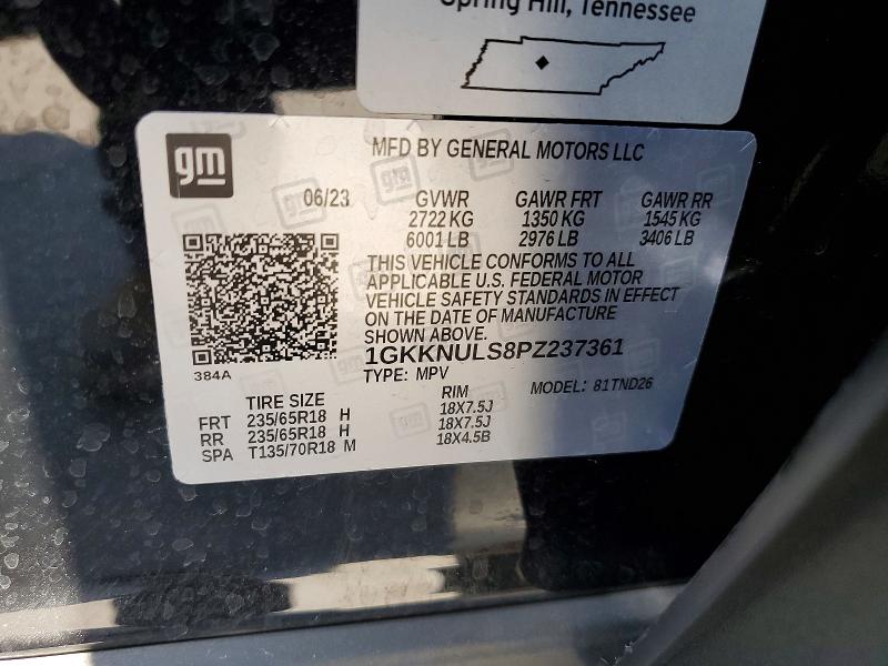 Photo 14 from auction – 2023 GMC ACADIA with VIN 1GKKNULS8PZ237361