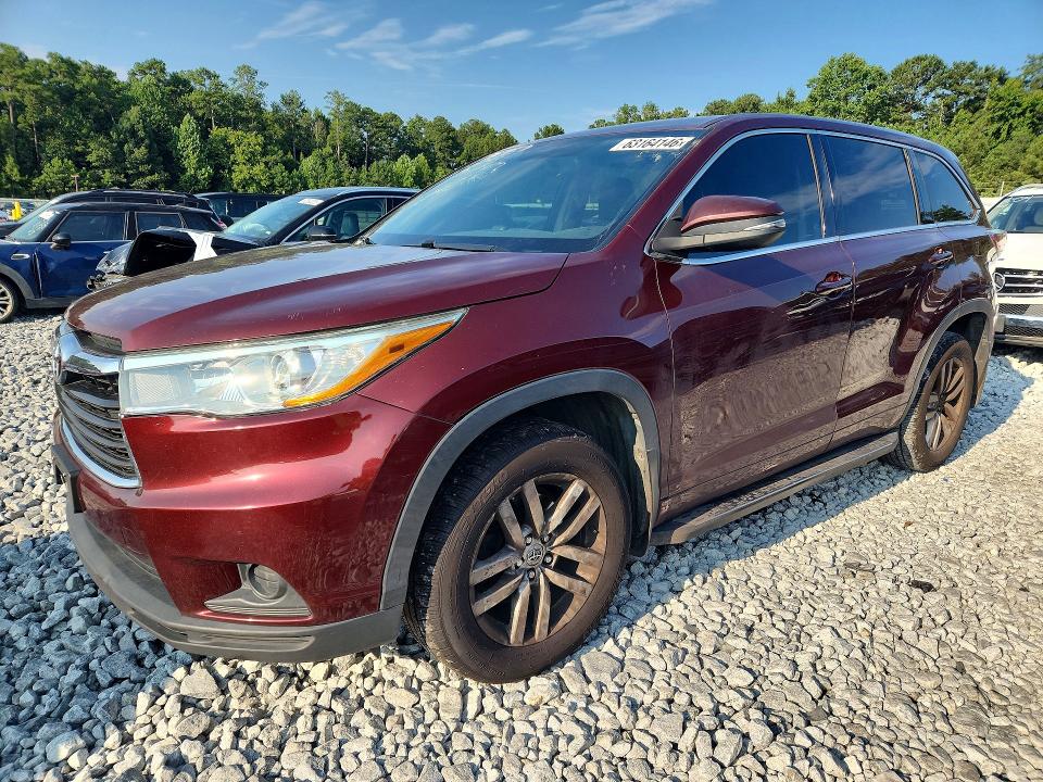 TOYOTA HIGHLANDER 2014 with VIN 5TDZARFH6ES004287 - Photo from auction