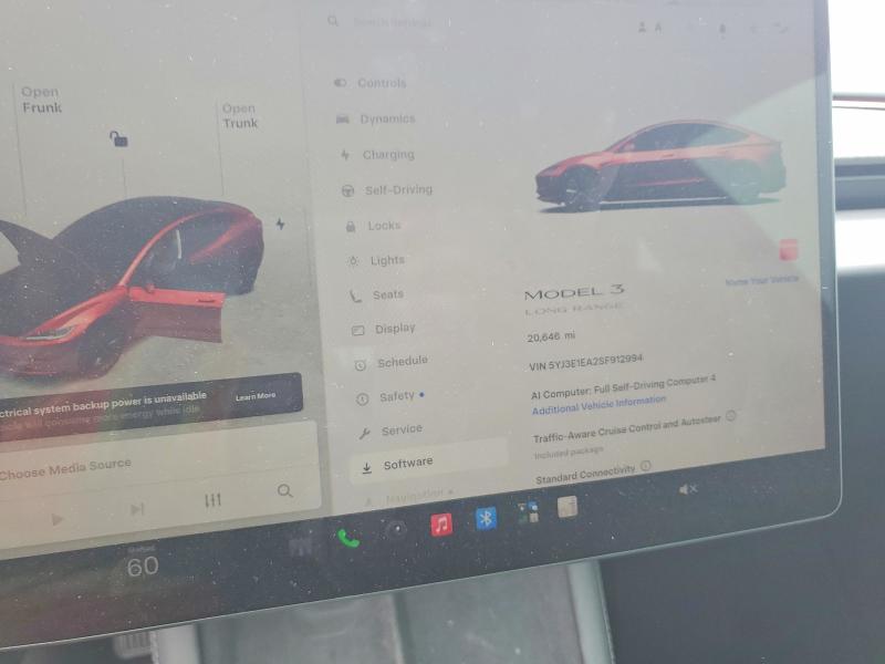 Photo 9 from auction – 2025 TESLA MODEL 3 with VIN 5YJ3E1EA2SF912994