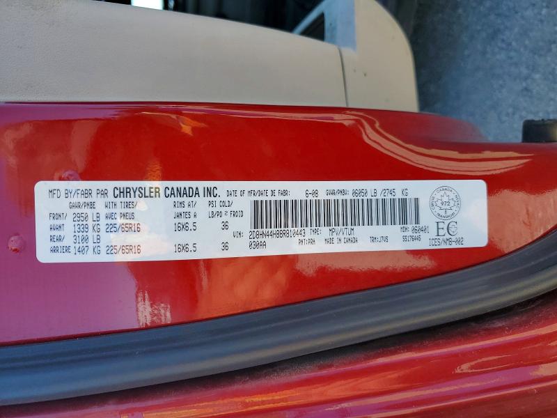 Photo 14 from auction – 2008 DODGE GRAND CARAVAN with VIN 2D8HN44H88R810443